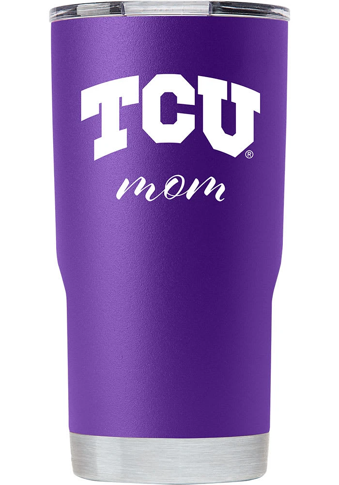 TCU Horned Frogs Team Logo 20oz Stainless Steel Tumbler - Purple