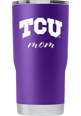 TCU Horned Frogs Team Logo 20oz Stainless Steel Tumbler - Purple