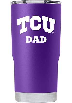 TCU Horned Frogs Team Logo 20 Ounce Stainless Steel Tumbler - Purple