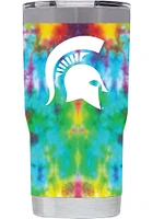 Michigan State Spartans Tie Dye 20oz Stainless Steel Tumbler - White