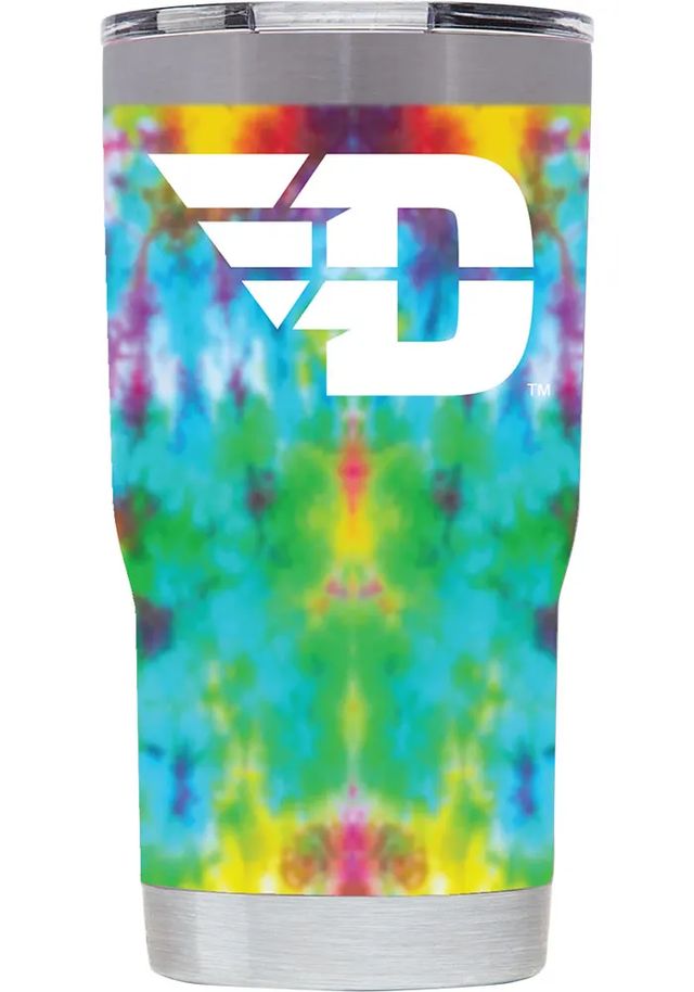 Dayton Flyers Tie Dye 20oz Stainless Steel Tumbler - White