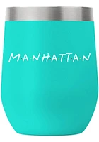 Manhattan Dots 12 oz Stainless Steel Stemless - Green