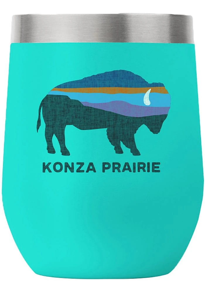 Manhattan Konza Prairie Buffalo 12 oz Stainless Steel Stemless