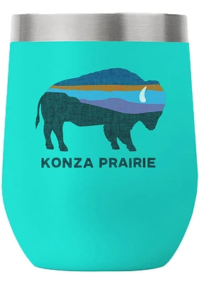 Manhattan Konza Prairie Buffalo 12 oz Stainless Steel Stemless