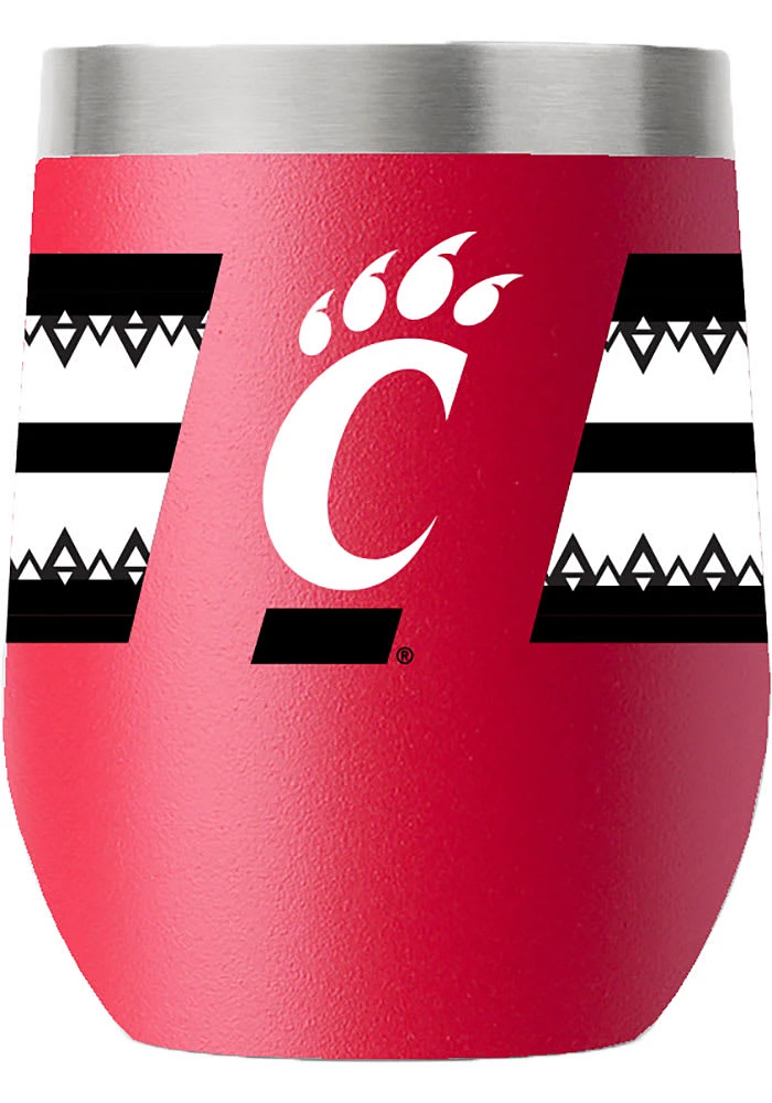 Cincinnati Bearcats 12oz Stripe Stainless Steel Stemless