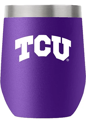 TCU Horned Frogs Team Logo 12oz Stemless Stainless Steel Stemless - Purple