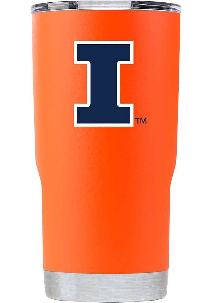 Illinois Fighting Illini Team Logo 20oz Stainless Steel Tumbler