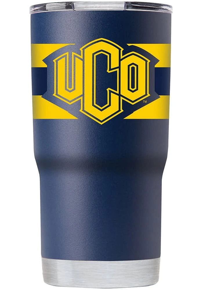 Central Oklahoma Bronchos 20oz Stripe Stainless Steel Tumbler -