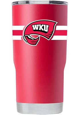 Western Kentucky Hilltoppers 20oz Stripe Stainless Steel Tumbler -