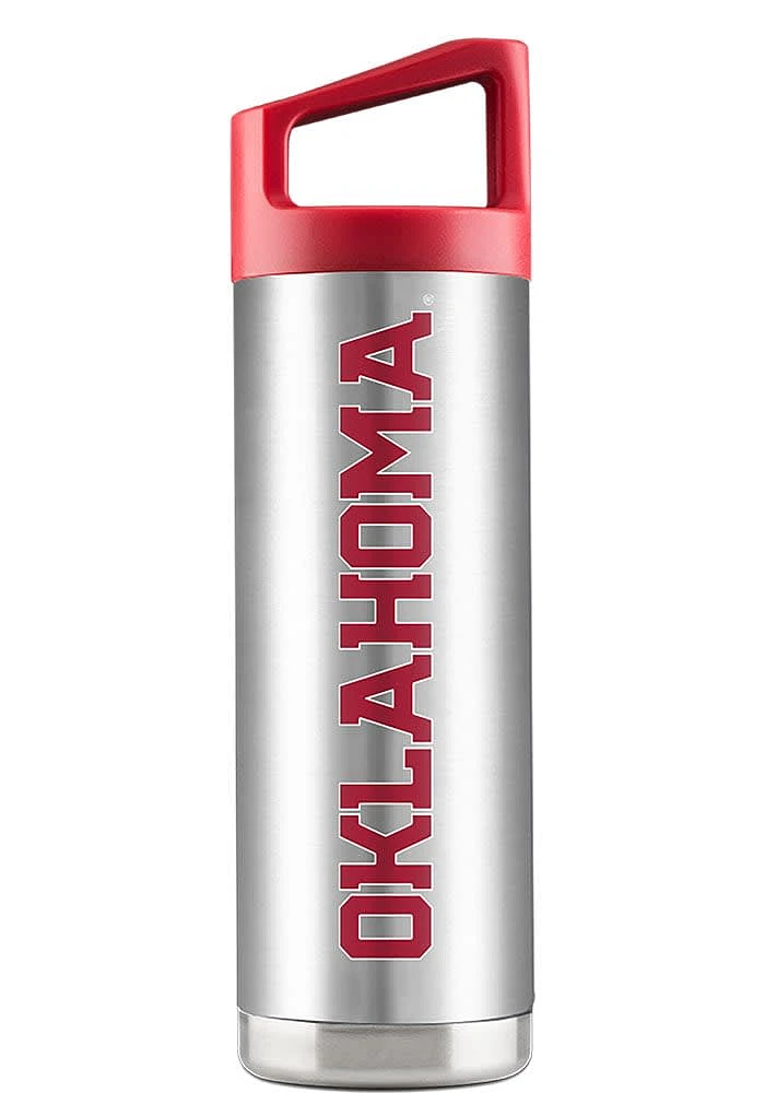 Oklahoma Sooners 16 oz SS Stainless Steel Bottle - Grey