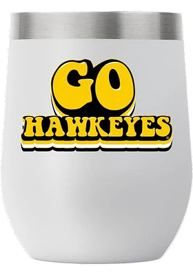 Iowa Hawkeyes 12oz Bubble Team Slogan Stainless Steel Stemless - Grey