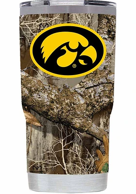 Iowa Hawkeyes 20oz Camo Stainless Steel Tumbler - Black