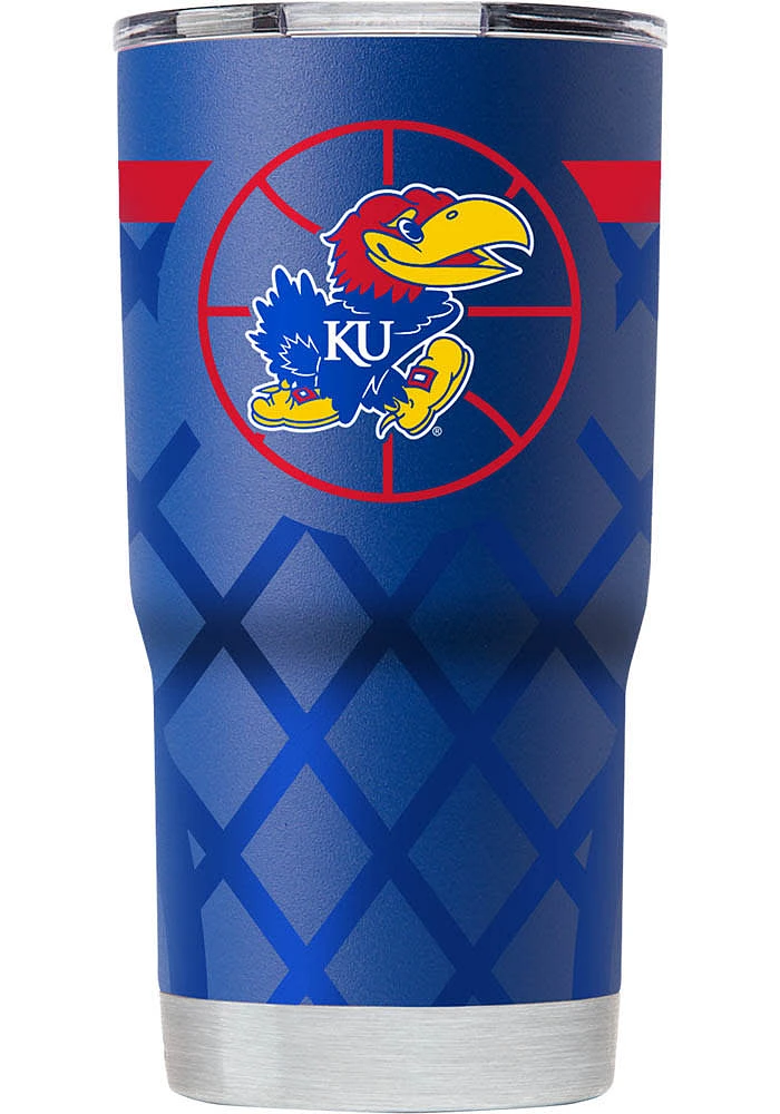 Kansas Jayhawks 20oz Team Logo Stainless Steel Tumbler - Blue