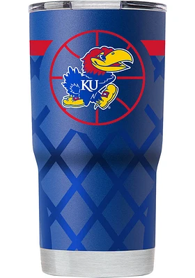 Kansas Jayhawks 20oz Team Logo Stainless Steel Tumbler - Blue