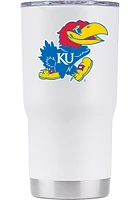 Kansas Jayhawks 20oz White Stainless Steel Tumbler - White