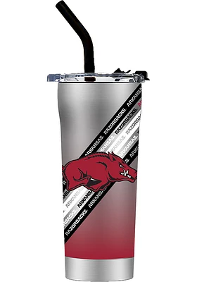 Arkansas Razorbacks Straw Stainless Steel Tumbler -