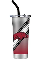 Arkansas Razorbacks Straw Stainless Steel Tumbler -