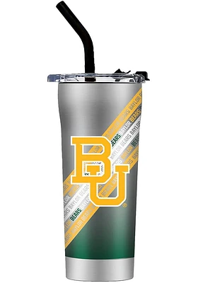 Baylor Bears Straw Stainless Steel Tumbler - Black