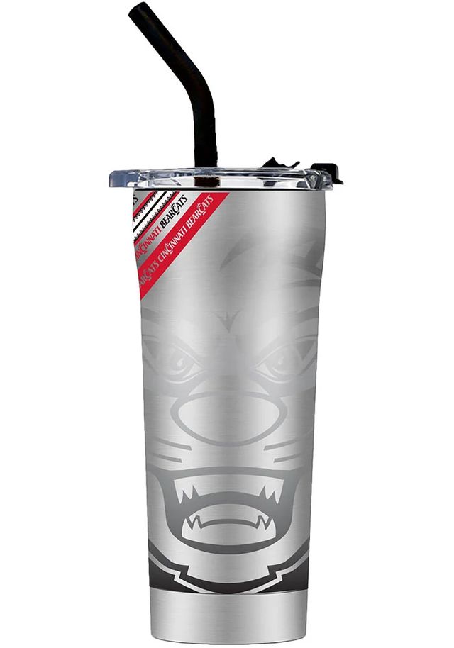 Cincinnati Bearcats Straw Stainless Steel Tumbler -