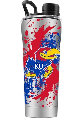 Kansas Jayhawks Shaker Stainless Steel Bottle - Blue