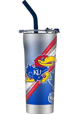 Kansas Jayhawks Straw Stainless Steel Tumbler -