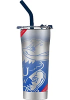 Kansas Jayhawks Straw Stainless Steel Tumbler -