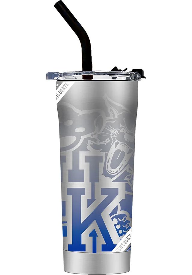 Kentucky Wildcats Straw Stainless Steel Tumbler -