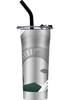 Michigan State Spartans Straw Stainless Steel Tumbler -