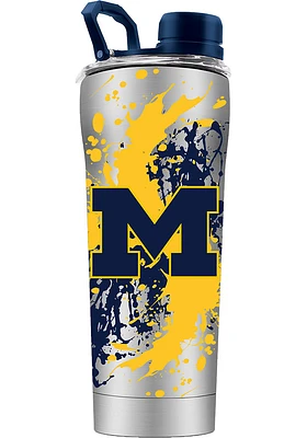 Michigan Wolverines Shaker Stainless Steel Bottle - Blue