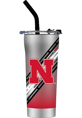 Nebraska Cornhuskers Straw Stainless Steel Tumbler -