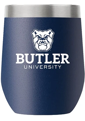 Butler Bulldogs Team Logo 12oz Stainless Steel Stemless - Navy Blue