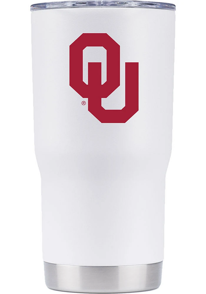 Oklahoma Sooners 20oz White Stainless Steel Tumbler - White