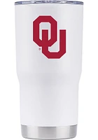 Oklahoma Sooners 20oz White Stainless Steel Tumbler - White