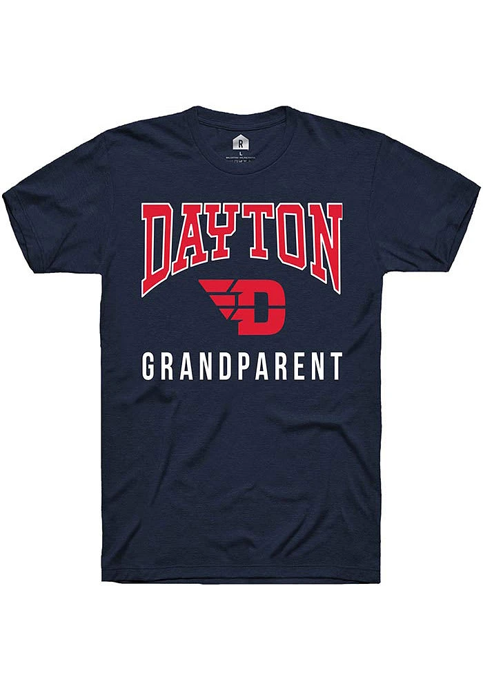 Rally Dayton Flyers Navy Blue Grandparent Short Sleeve T Shirt