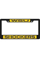 Wichita State Shockers Black Chrome License Plate Frame - Black