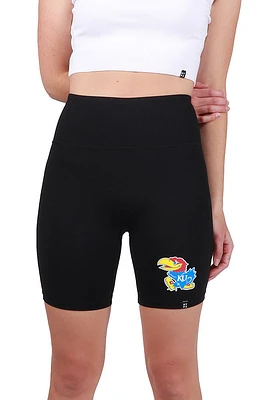 Hype and Vice Kansas Jayhawks Womens Black Biker Shorts
