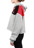 Hype and Vice Ohio State Buckeyes Womens Grey Colorblock Hooded Sweatshirt