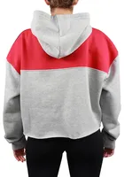 Hype and Vice Ohio State Buckeyes Womens Grey Colorblock Hooded Sweatshirt