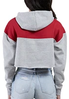 Hype and Vice Indiana Hoosiers Womens Grey Colorblock Hooded Sweatshirt