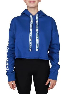 Hype and Vice Kentucky Wildcats Womens Blue Cropped Hooded Sweatshirt