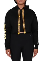 Hype and Vice Iowa Hawkeyes Womens Black Cropped Hooded Sweatshirt