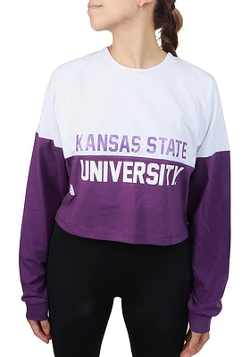 Hype and Vice K-State Wildcats Womens White Not Your Boyfriends LS Tee