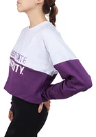 Hype and Vice K-State Wildcats Womens White Not Your Boyfriends LS Tee