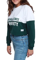 Hype and Vice Michigan State Spartans Womens White Not Your Boyfriends LS Tee