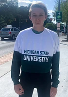 Hype and Vice Michigan State Spartans Womens White Not Your Boyfriends LS Tee