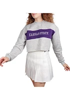 Hype and Vice K-State Wildcats Womens Grey Era Cropped Crew Sweatshirt