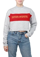 Hype and Vice Iowa State Cyclones Womens Grey Era Cropped Crew Sweatshirt