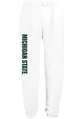 Hype and Vice Michigan State Spartans Womens Classic White Sweatpants