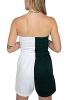 Hype and Vice Michigan State Spartans Womens Green Two Tone Tube Tank Top