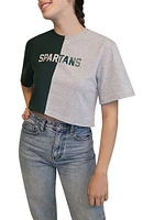 Hype and Vice Michigan State Spartans Womens Green Brandy Short Sleeve T-Shirt